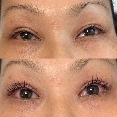 Lash Lift before and After. It really open up my Asian eyes.