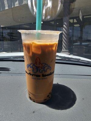 Thai tea with boba