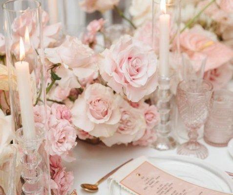 Blush Table Decor