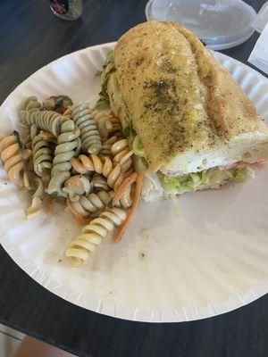 1/2 Turkey Tribeca and rotelle pasta salad