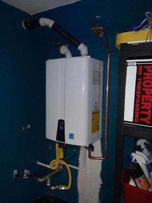 Here is a tankless water heater that was converted. Happy Customer !