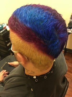 Rainbow Colors! Light and dark purple and blue