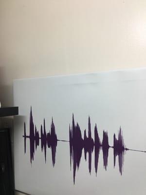 Visual display of a sound wave