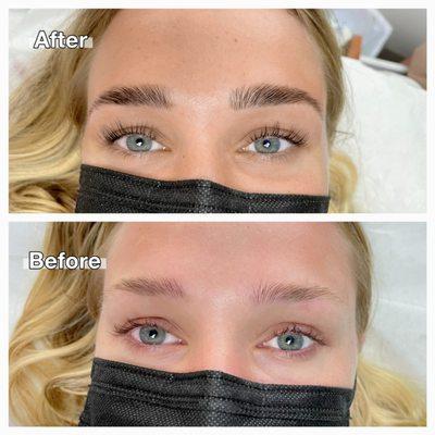 brow lamination and lash lift tint combo