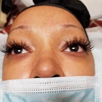 previous clients lie after getting their lashes done at nail salons. Cement glue lashes ripped out want us to create miracles (shantel)stop