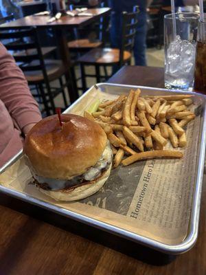 Mushroom Swiss burger