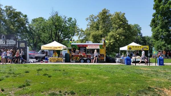 Jamaican Jerk Hut food truck in Columbia, MO.