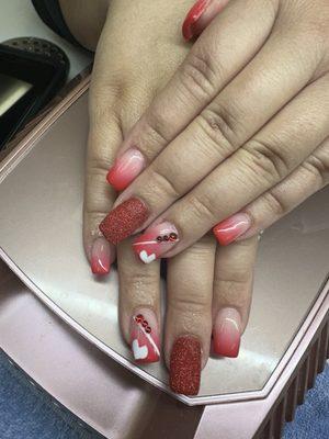 My valentines nails by Yvonne