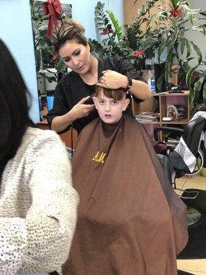 Took my grandsons in for hair cuts. They ladies did a great job and really kept the kids calm and relaxed.