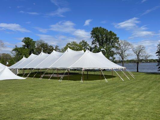 sailcloth wedding tent by Tents For Rent.