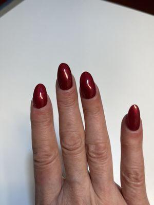 Beautiful red classic nails