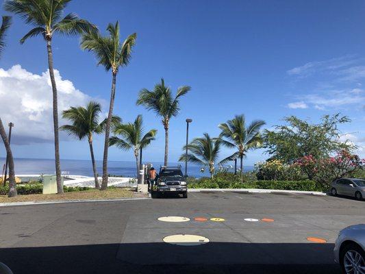 Ocean view from this gas station