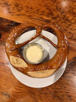 Pretzel with beer cheese