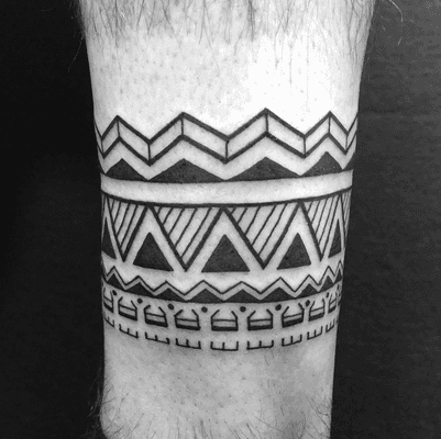 Geometric Patterns Polynesian Inspired Tattoo