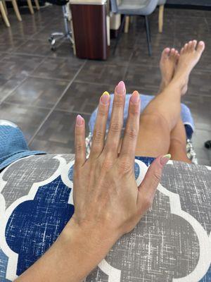 full set + gel pedi