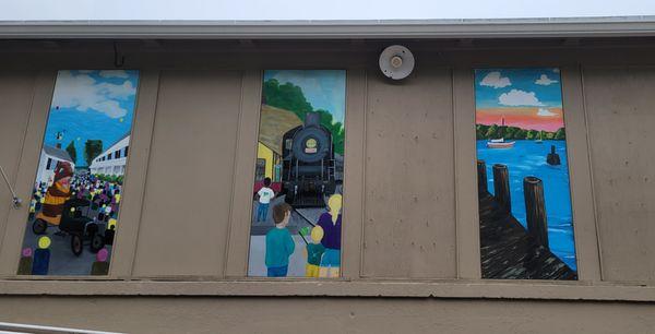 Valley Regional High School students painted these murals that adorn our entranceway