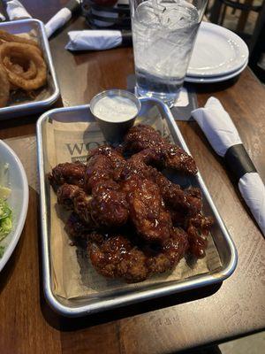 Honey BBQ boneless wings