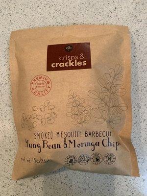 Mung bean and moringa chips