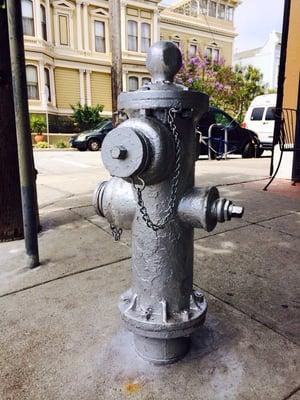 Silver Twin Hydrant Hayes