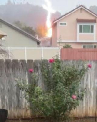 The lightning that cracked our roof tiles