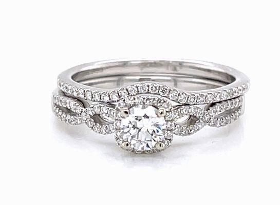 Contour band to fit the infinity diamond ring