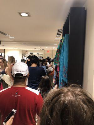 6/22 I stood on this line for about 20 - 25 minutes today for a simple return. The lines at this location are inexcusable.