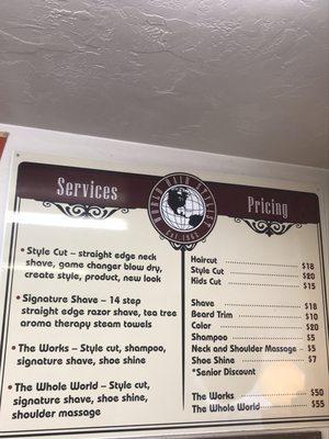 Service Menu