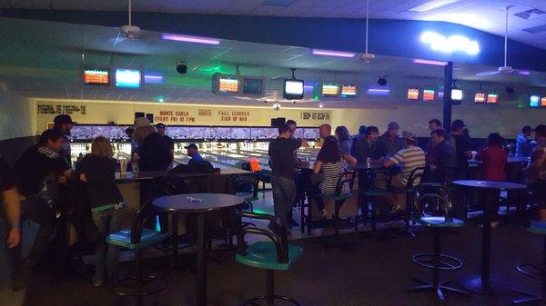 Bowling after the game.