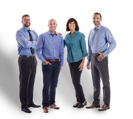 This is the family that owns Family Matters In-Home Care, from left to right Marcus, Jacob, Carol, and James.