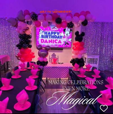 A magical Minnie Mouse birthday party.