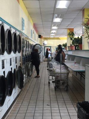 Lots of countertop space next to the dryers