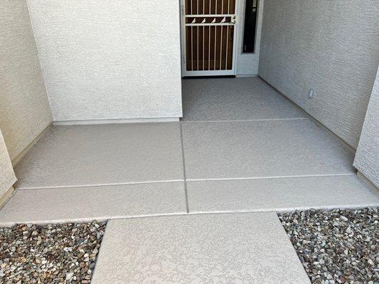 Front porch after cool decking.