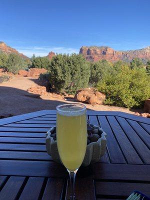 Outdoor dining with an amazing view!