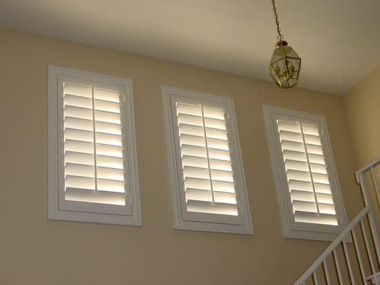 Chamfer Style Shutters, another design very few manufactures do nowadays. Shown with a 3" deco frame