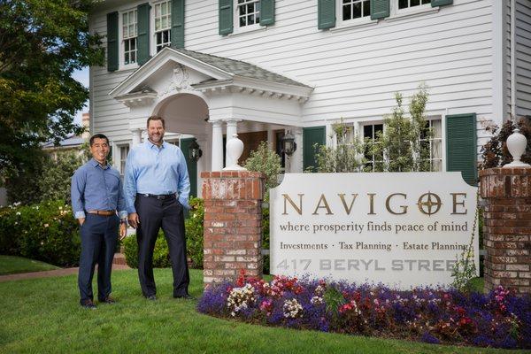 Eric Toya and Scott Leonard, financial planners and wealth advisors at Navigoe wealth management in Redondo Beach