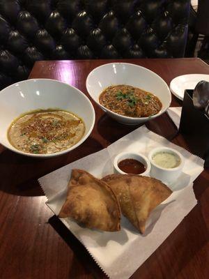 2 Piece Chicken Samosa, Chicken Haleem