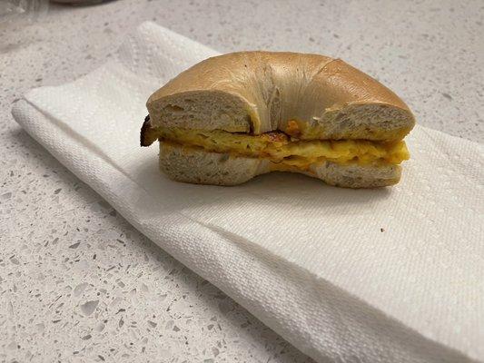 Egg and cheese sandwich.