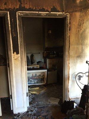 We can repair fire damage to homes and get them to their pre-loss condition or better! (Before Photo)