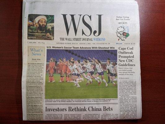 The Wall Street Journal cover