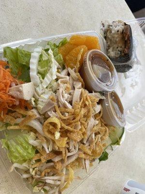 Chicken salad is super good with a tasty dressing!