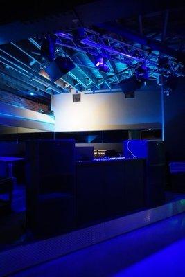 Dj booth with vip sections