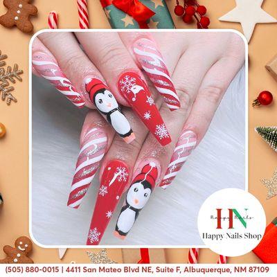 Bring the Christmas cheer to your fingertips with stunning holiday nail art! Snowflakes, candy canes, and glitter galore.