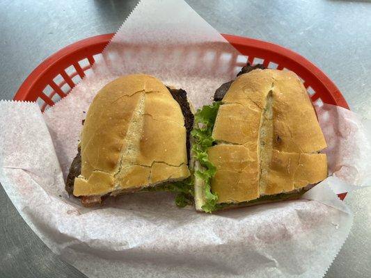 Entraña (skirt steak) sandwich. $11.99