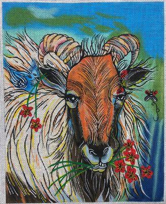 Friendly Goat Canvas by Maggie