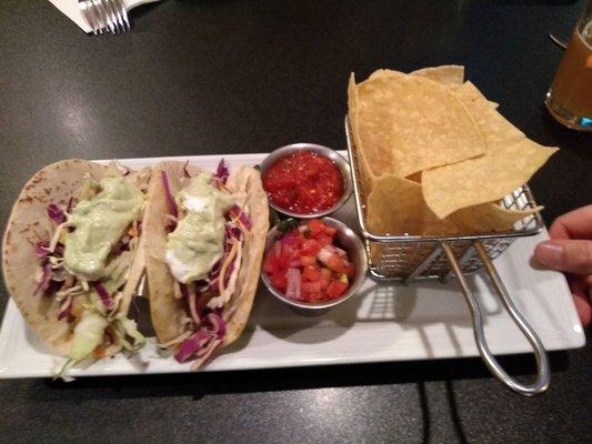 Fish tacos.  Why aren't there three?