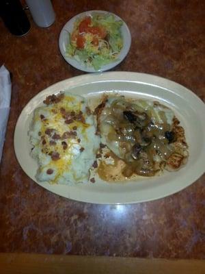 Swiss Grilled Chicken dinner with Loaded Homemade Mashed Potatoes!!