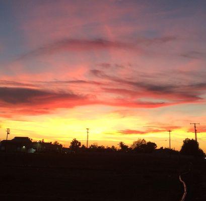 Sunset in Jurupa Valley.