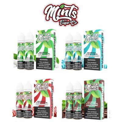 Mints e-juice available in salt and freebase. We also carry the flavors applemint and lemonmint.