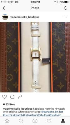 Hermès "H" watch! Simply chic.