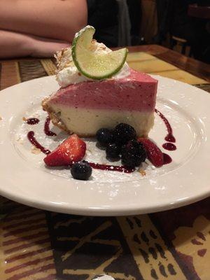 Raspberry key lime pie